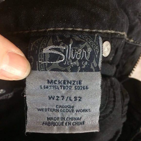 SOLD Mckenzie Black Denim Stretch Jeans Sz 27x32 - Picture 7 of 8